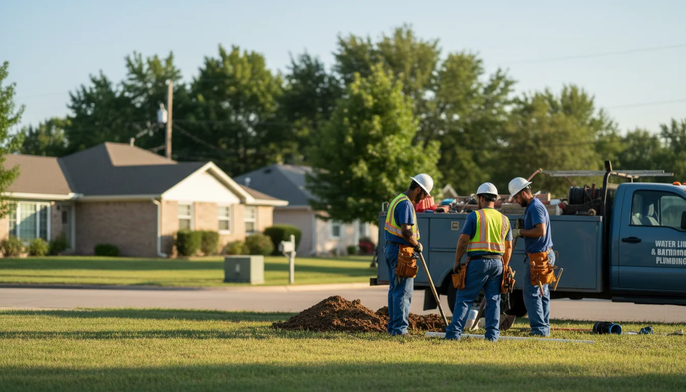 Residential water line and bathroom plumbing service in Dania, FL